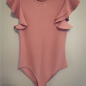 Pink Ruffled Bodysuit